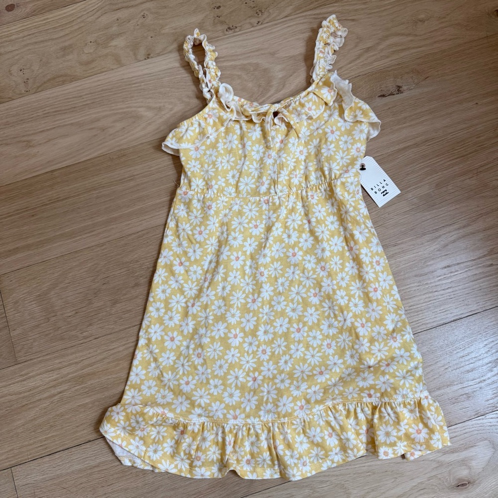 Girls Billabong Yellow Floral Dress size 8